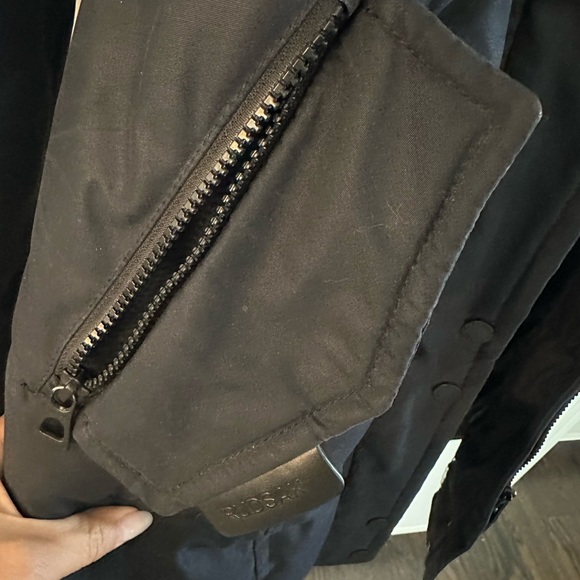 Rudsak Blue Parka size Medium with Fur and Leather - Picture 2 of 13